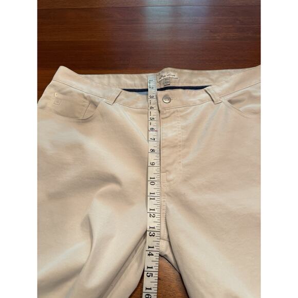 38 X 30 Peter Millar EB66 Polyester Golf Pants Light Tan 5 Pocket Performance - Picture 7 of 14